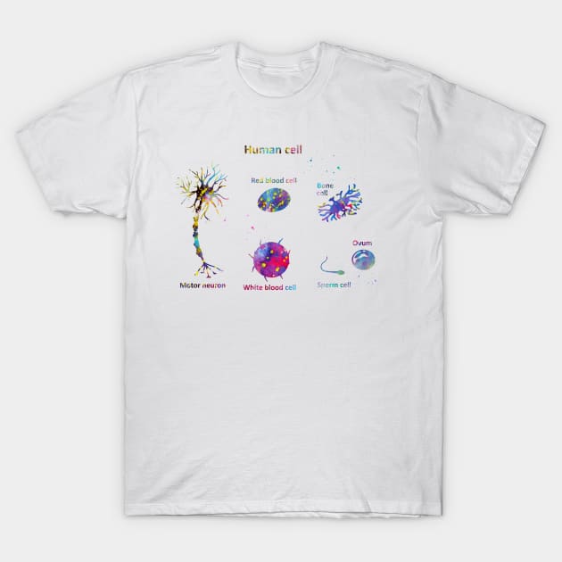 Human cell T-Shirt by erzebeth